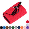 Microfiber Waffle Golf Toalhas com gancho e ilhós